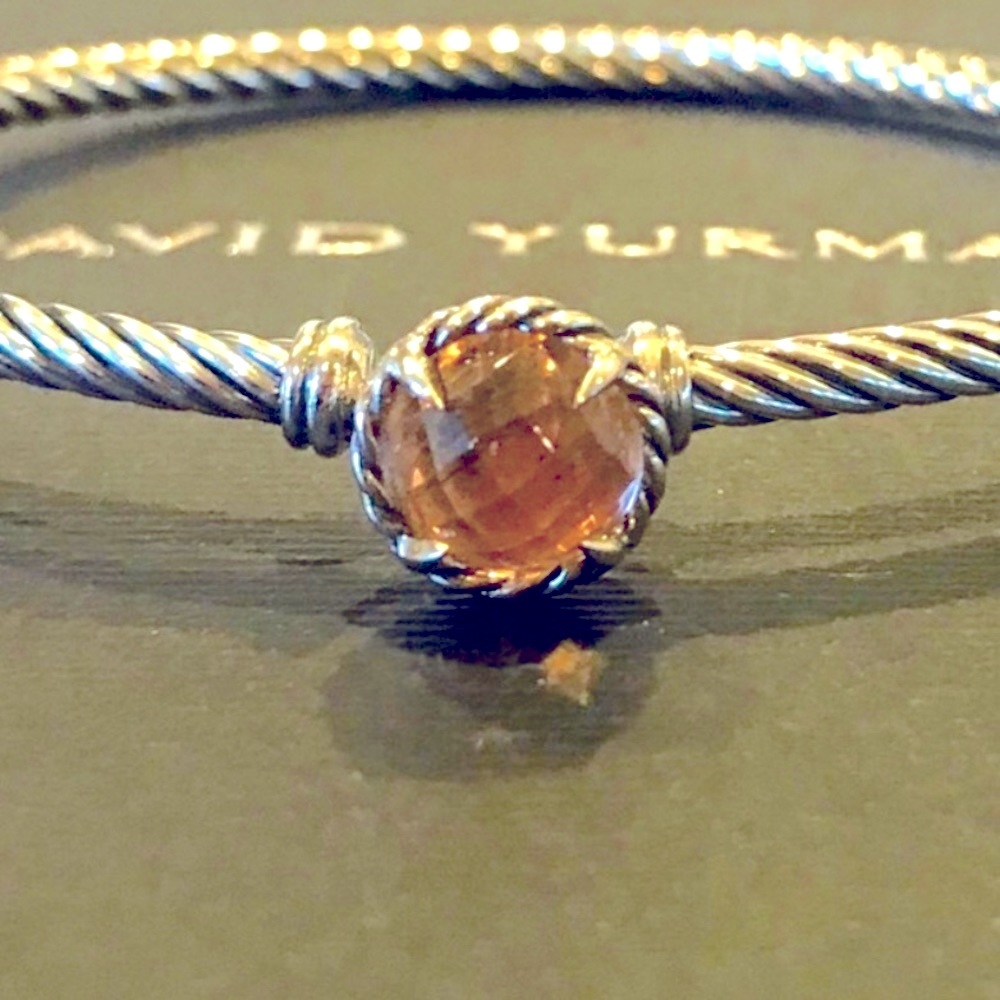 David Yurman Bracelet with Morganite, Size M - Picture 2 of 3